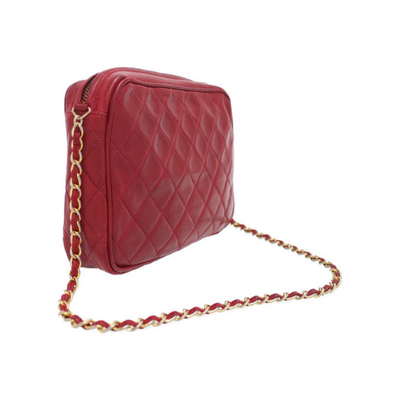 Chanel Matelasse Chain Shoulder Bag Red - Picture 2 of 9